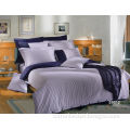 Stripe Combed Cotton Neutral Bedding Sets For Men , Hotel Bed Sheets
